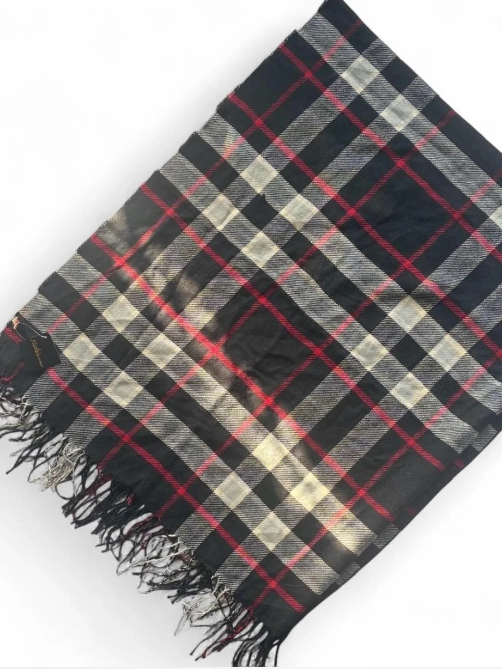 Nicole’s Boutique Women’s Classic Black Tartan Plaid Fringe Scarf
